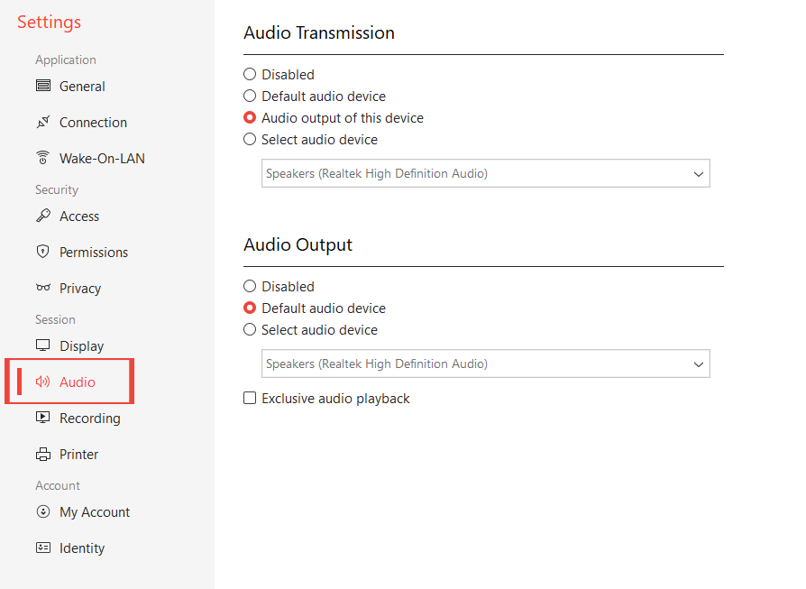 دسترسی anydesk صدای سیستم