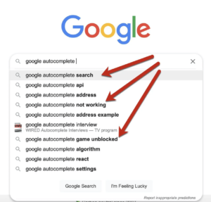 google autocomplete example